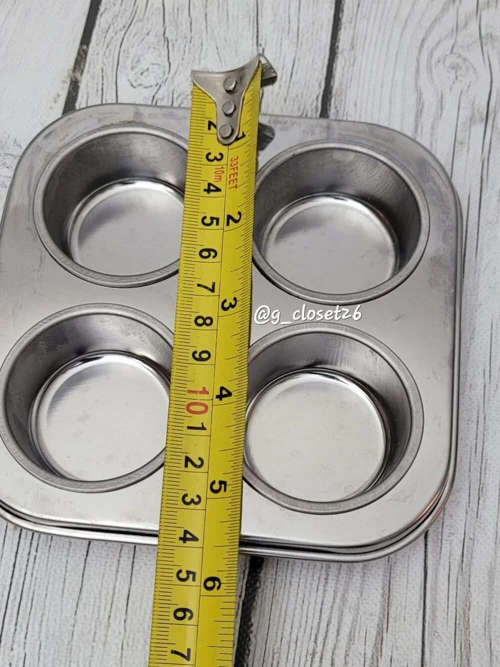 Melissa & Doug Stainless Steel 4-Cup Muffin Toy Pan - Silver
